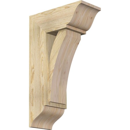 Thorton Traditional Rough Sawn Bracket W/ Offset Brace, Douglas Fir, 8W X 18D X 30H